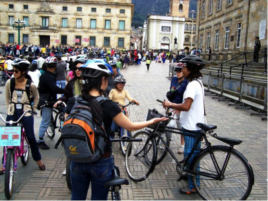 Por Bogotá en bicicleta