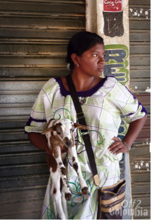 Mujer wayuu en la Guajira