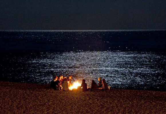 Noche en las playas de Chile